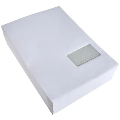 Abbildung von SECURITEX Versandtasche C4 (324x229x3mm) haftklebend mit Fenster weiß 130g 100 Stück