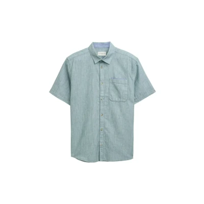 Abbildung von TOM Tailor Structured Hemd, Herren, Größe: Medium, Green slub structure