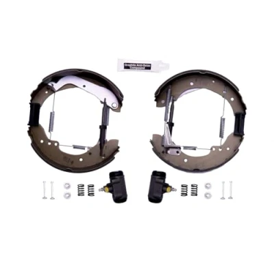 Abbildung von HELLA Shoe Kit Pro 8DB 355 004 281 Bremsensatz, Trommelbremse mit Zubehör, Radbremszylinder, Stellelement Handbremshebel