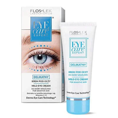 Abbildung von FLOSLEK Leichte Augen Creme für Empfindliche Haut 30 ml Pflegt, Befeuchtet und Reduziert Falten Pflege Zarte um die Augenpartie Personen ab dem 20. Lebensjahr