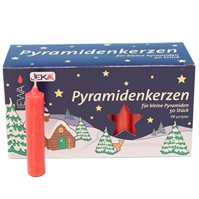 Abbildung von Ebersbacher Kerzenfabrik GmbH Pyramidenkerzen 50 Stück rot