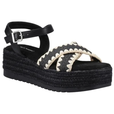 Abbildung von Hush Puppies Jemma Espadrille Polyurethan Damen schwarze Sandalen