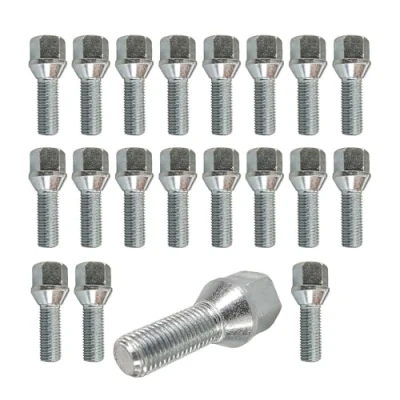 Abbildung von 20 Radschrauben Radbolzen Kegelbund silber M14x1,5 45mm