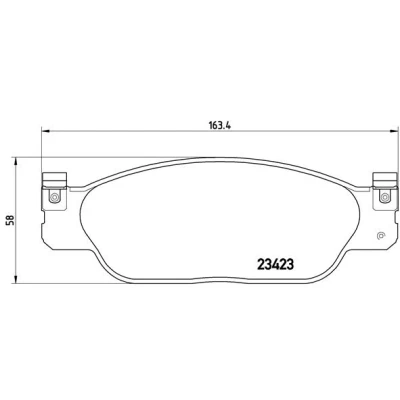 Abbildung von BREMBO P 36 012 Bremsbelagsatz exkl. Verschleißwarnkontakt mit Bremssattelschrauben Zubehör JAGUAR: S Type