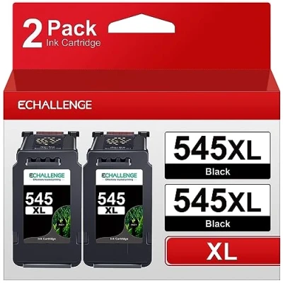 Abbildung von ECHALLENGE PG 545 XL Schwarz Ersatz für Canon Druckerpatronen Multipack Black MX495 Patronen Pixma TS3350 MG2550s TS3150 TR4550 MG3050 TR4551 MG2950 MX490 MG2555s (2 Schwarz)