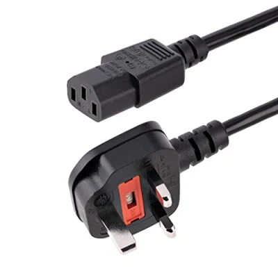Abbildung von StarTech.com Standard UK Computer Netzkabel, IEC 60320 C13 auf BS 1363 (M), 1,8 m, Schwarz (PXT101UK)