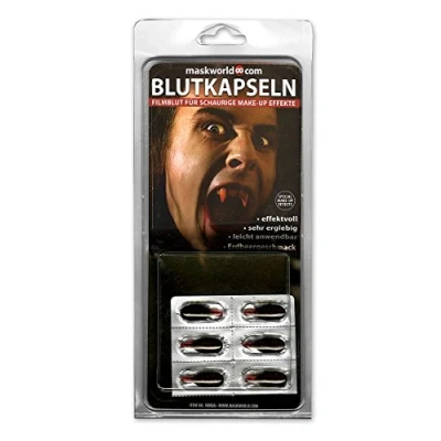 Abbildung von Blutkapseln Filmblut Blut Theaterblut Kapseln zum Aufbeissen Halloween Vampir Special FX Effekt