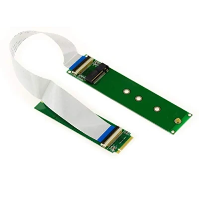 Abbildung von KALEA INFORMATIQUE Riser Verlängerung für M.2 NGFF Anschluss, M2 PCIe M Key AHCI oder NVMe SSD Unterstützung mit 20 cm Flexibler Tischdecke.
