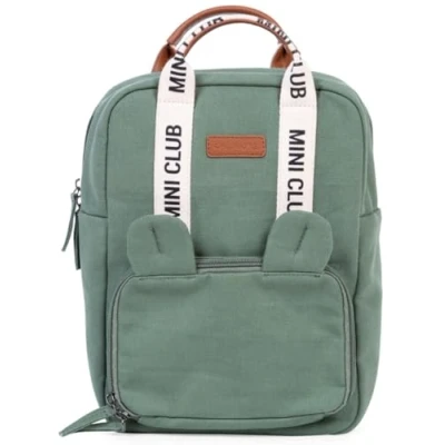 Abbildung von CHILDHOME, Rucksack, Baby, Rucksack für Kinder, Schulranzen Kindergartenkinder, Fach Essensbox, Fest, Material Baumwolle, My First Bag, 7L, Mini Club, Signature, Grün