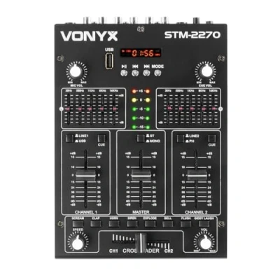 Abbildung von Vonyx STM2270 DJ Mischpult mit Bluetooth, MP3 und Soundeffekten