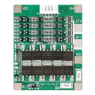 Abbildung von Batterieschutzmodul, 4S 50A Lithium Batterie Schutzplatine 3,7 V Li Ionen Zellen PCB BMS Zellenschutzplatine Kurzschlussschutz