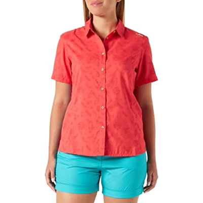 Abbildung von CMP, Polyester Half Sleeves T Shirt Floral Style, RED KISS, D34