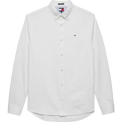 Abbildung von Tommy Jeans Herren Hemd Oxford Regular Fit, Weiß (Ecru), M