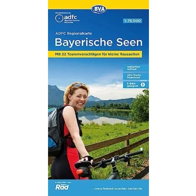 Abbildung von ADFC Regionalkarte Bayerische Seen, 1:75.000, reiß und wetterfest, Mit kostenlosem GPS Download der Touren via BVA website oder Karten App: 22 ... Rauszeiten (ADFC 1:75000)