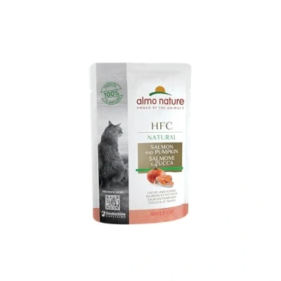 Abbildung von almo nature HFC Natural Katzenfutter nass Lachs und Kürbis, 24er Pack (24 x 55 g)