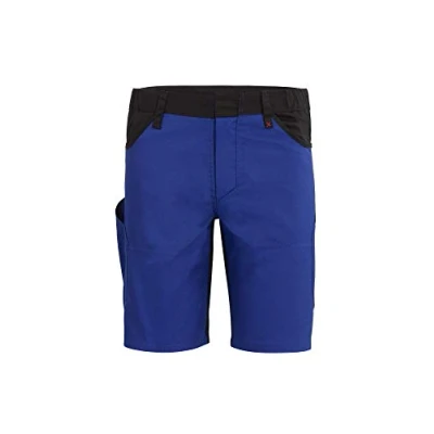 Abbildung von Qualitex X Serie Unisex Shorts in kornblau/schwarz Größe 56, kurze Arbeitshose für Herren und Damen, Arbeits Bermuda mit vielen Werkzeugtaschen