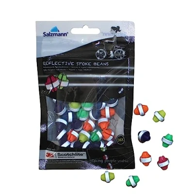 Abbildung von Salzmann 3M Reflektierende Speichenperlen Bunte Speichenclips Hergestellt mit Scotchlite (36 Stück)