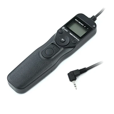 Abbildung von subtel® Fernauslöser kompatibel mit Canon EOS R6 2000D 80D 800D 200D 700D 70D 600D 60D 1100D Timer Kabelauslöser RS 60E3 CS 205 TC Kamerafernbedienung Kamerafernauslöser Remote Control Release