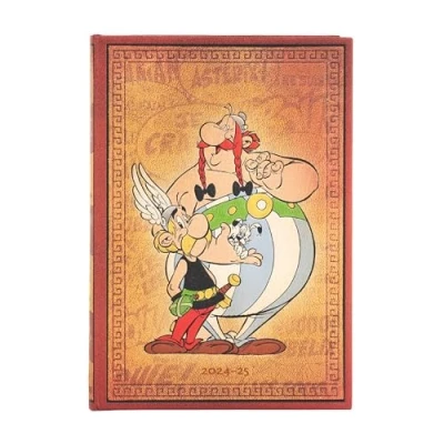 Abbildung von Paperblanks 18 Monatskalender 2025, Asterix &amp; Obelix, Midi, Horizontal, Elastikband Verschluss