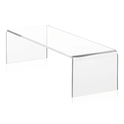 Abbildung von VITAdisplays Warenträger als Dekobrücke / Schuhständer aus original PLEXIGLAS® (20x7x5cm) Präsentationsdisplay Verkaufsständer Acrylglas
