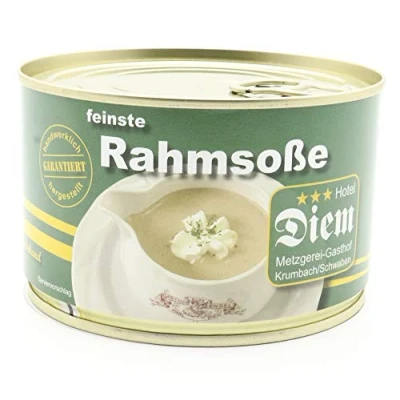 Abbildung von Diem Rahmsoße Dose 400g Langes MHD Feinkost Konserve passend zu Schnitzel
