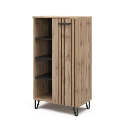 Abbildung von Vicco Highboard Amber, Braun/Braun, 60.2 x 110 cm mit 1 Tür