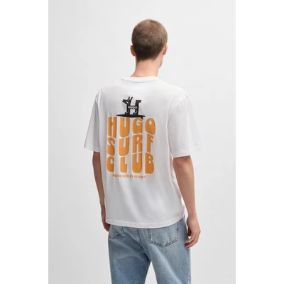 Abbildung von HUGO Nodiwop Tshirt print, Herren, Größe: Medium, White