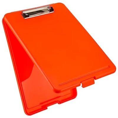 Abbildung von Läufer 55802 Klemmbrett Safety, mit Aufbewahrungsfach, Signalfarbe Orange