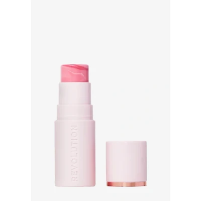 Abbildung von Revolution Skin Silk Blush Stick Aufbauende Farbe für Wangen, Augen und Lippen Creme zu Puder Formel Vegan &amp; Cruelty Free Pinched Light Pink 4,5 g