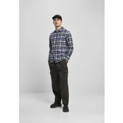 Abbildung von Urban Classics Roots Hemd, Herren, Größe: Large, Darkblue/white
