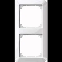 Abbildung von Schneider Electric Merten 382191 1 M Rahmen für Steckose und Schalter, 2 fach, polarweiß glänzend