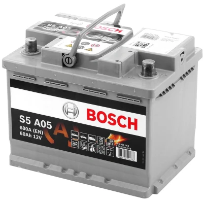 Abbildung von BOSCH S5 0 092 S5A 050 Batterie 12V 60Ah 680A B13 OPEL: Corsa E Schrägheck, Adam, D AUDI: A1 Sportback, TT Coupe, HYUNDAI: ix20