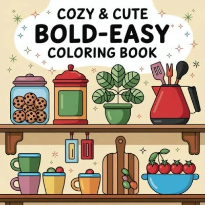 Abbildung von Cozy &amp; Cute Bold and Easy: coloring book (Cozy book)