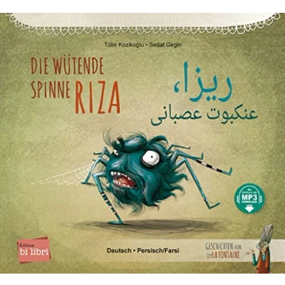 Abbildung von Die wütende Spinne Riza: Kinderbuch Deutsch Persisch/Farsi mit MP3 Hörbuch zum Herunterladen