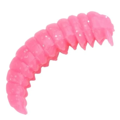 Abbildung von Trout Master Camola 30mm 15 künstliche Bienenmaden, Farbe/Aroma:Pinky/Garlic
