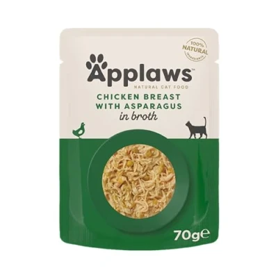 Abbildung von Applaws Premium Natural Katzenfutter Nass, Huhn mit Spargel in Brühe 70 g Portionsbeutel (12x70g)