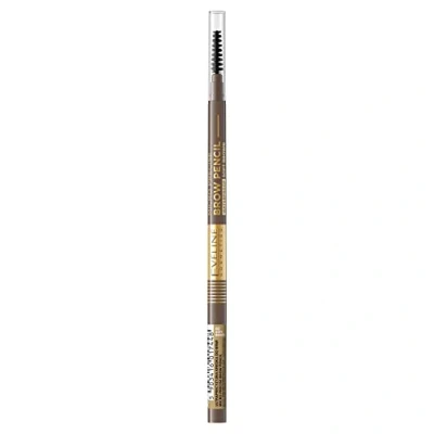 Abbildung von Eveline Cosmetics Micro Precise Augenbrauenstift Wasserdicht, vegane Formel mit integriertem Bürstchen für natürlich aussehende Brauen