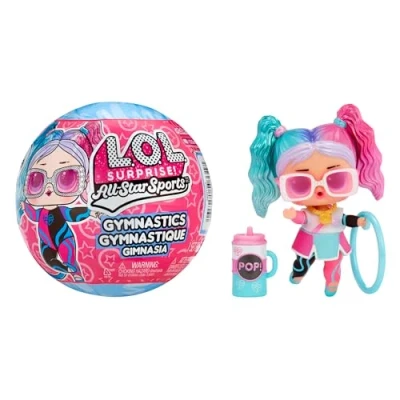Abbildung von L.O.L. Surprise! All Star Sports Gymnastics Turn Thema Sammlerpuppe mit 8 Überraschungen Inklusive Sportpuppe und Schwebebalken Kugel für Mädchen Olympiade Fans ab 3 Jahren