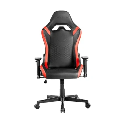 Abbildung von Mars Gaming MGC PRO, Professioneller Stuhl, PU Leder Oberfläche, 2D Armlehnen und 135 Verstellbare Rückenlehne, Soft Touch Lenden Nackenkissen, XL Rollen Klasse 4 Gasfeder, Rot