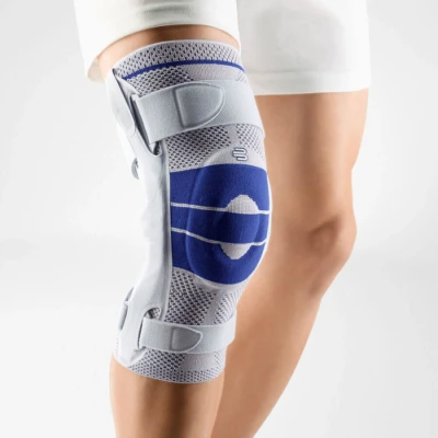 Abbildung von BAUERFEIND GenuTrain Right S Kniebandage, Titan, 6 Stück