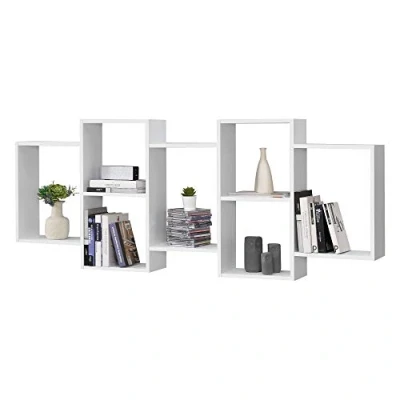 Abbildung von en.casa Wandregal, »Jessheim« Bücherregal Schweberegal Wandboard CD Regal Weiß