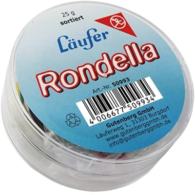 Abbildung von Läufer 50993 Rondella Gummiringe Größen sortiert gemischt, 25g Runddose, bunt, besonders langlebig