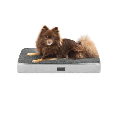 Abbildung von lionto Tierkissen orthopädisches Hundebett, für Hunde &amp; Katzen, verschiedene, abnehmbarer, waschbarer Bezug, grau, 60 cm x 40