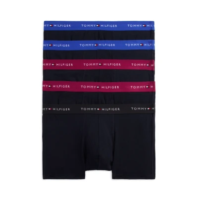 Abbildung von Tommy Hilfiger Signature Trunk 5 PACK Panties, Herren, Größe: XXL, Bright blue/grape valley/black
