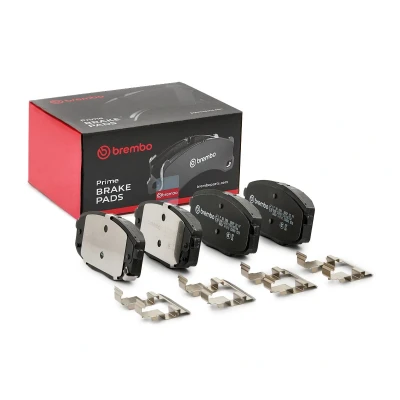 Abbildung von BREMBO P 30 099 Bremsbelagsatz mit akustischer Verschleißwarnung Anti Quietsch Blech Zubehör HYUNDAI: Kona SUV, Box Body / SUV