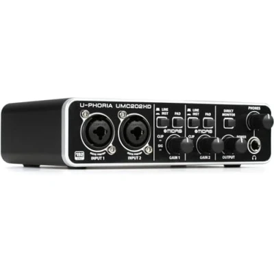 Abbildung von Behringer U PHORIA UMC202HD Audiophiles 2x2, 24 Bit/192 kHz USB Audio Interface mit Midas Mikrofonvorverstärkern