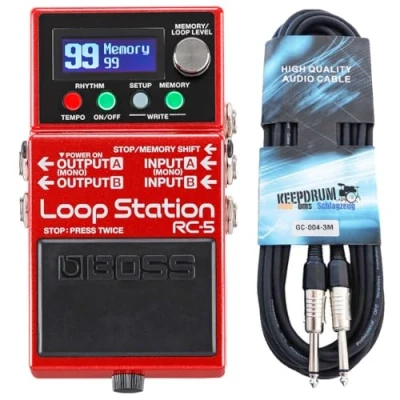 Abbildung von Boss RC 5 Looper Pedal Effektgerät + keepdrum Klinkenkabel 3m