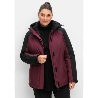 Abbildung von Sheego Funktions Outdoorjacke, Damen, Größe: 52, Bordeaux schwarz