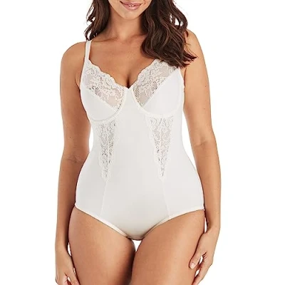 Abbildung von Maidenform Damen Pretty Collection BodyBriefer with Lace Body, Elfenbein (Buttercream Ter), 36DD