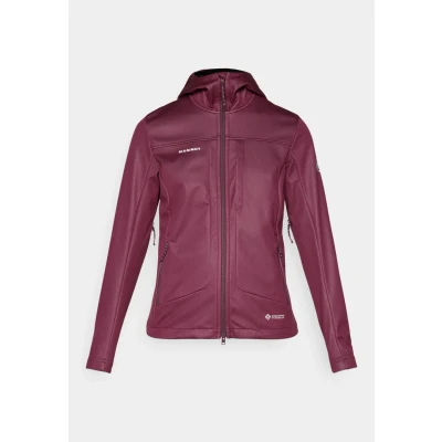 Abbildung von Mammut Ultimate Hooded Jacket Women Softshelljacke, Damen, Größe: Medium, Berry